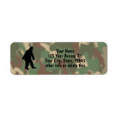 Sasquatch Silhouet Camouflage Adresetiketten SM Etiket (Voorkant)