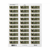 Sasquatch Silhouet Camouflage Adresetiketten SM Etiket (Full Sheet)