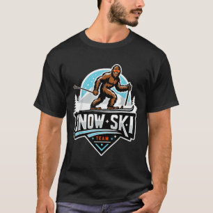 Sasquatch Sneeuw Ski Team Sneeuwscooter Bigfoot Ca T-shirt