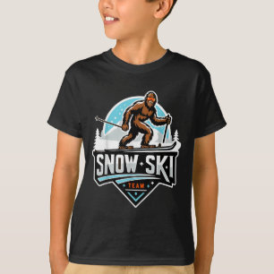 Sasquatch Sneeuw Ski Team Sneeuwscooter Bigfoot Ca T-shirt
