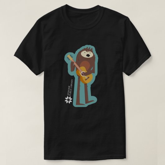 Sasquatch Spokane Openbare Bibliotheek T-shirt (Design voorkant)