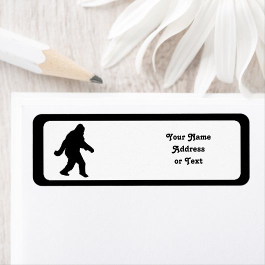 Sasquatch Squatchin' Silhouette Etiket (Insitu)