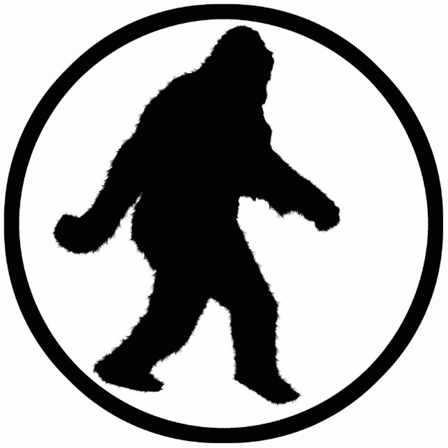 Sasquatch Squatchin' Silhouette Staand Fotobeeldje (Voorkant)