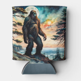 Sasquatch Staand op Ridge met uitzicht op de oceaa Blikjeskoeler