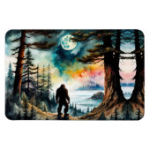 Sasquatch Staand op Ridge met uitzicht op de oceaa Magneet (Horizontaal)