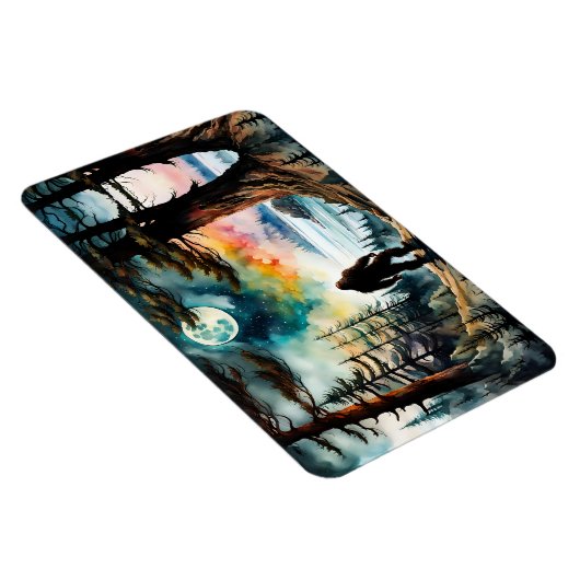 Sasquatch Staand op Ridge met uitzicht op de oceaa Magneet (Rechterzijde)