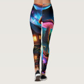 Sasquatch staart naar een hut en nevel hemel leggings (Achterkant)