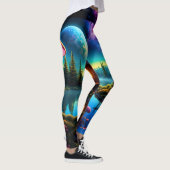 Sasquatch staart naar een hut en nevel hemel leggings (Rechts)