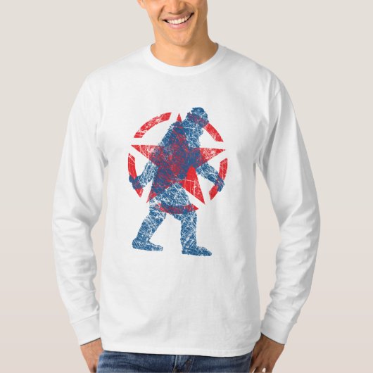 Sasquatch Stencil  stijl T-shirt (Voorkant)