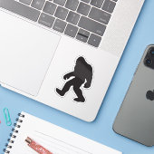 Sasquatch-sticker Sticker (Laptop met iPhone)