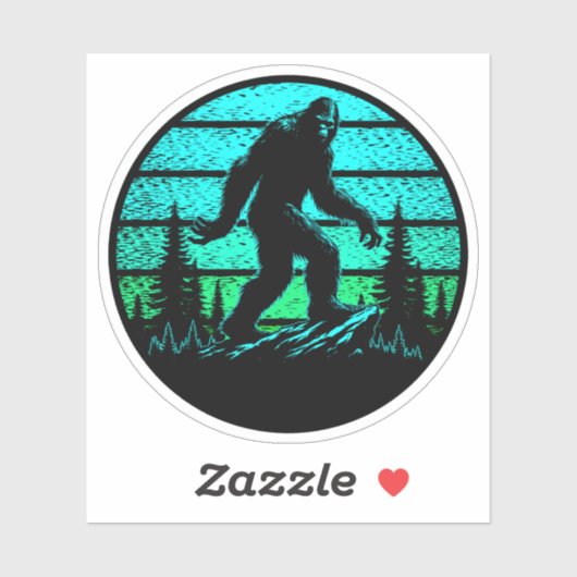 Sasquatch Stickers Vinyl Coupé Sur Mesure (Feuille)