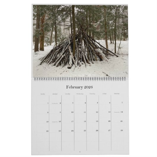 Sasquatch Structuren Muurkalender Kalender (Feb 2026)