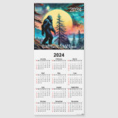 Sasquatch sur la carte magnétique de calendrier Mo (Devant)