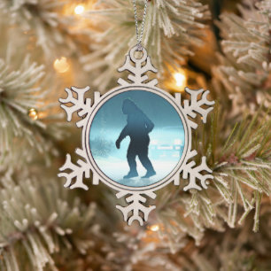 Sasquatch-teller Tin Sneeuwvlok Ornament