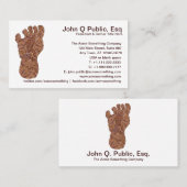 Sasquatch Track Bigfoot Fun Visitekaartje (Voorkant / Achterkant)