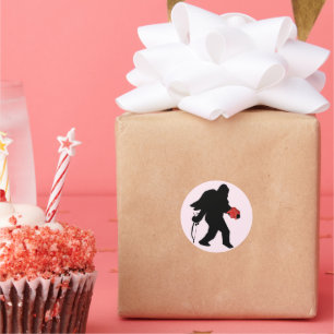 Sasquatch Valentijnsdag Ronde Sticker