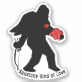 Sasquatch Valentijnsdag Sticker (Voorkant)