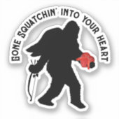 Sasquatch Valentijnsdag Sticker (Voorkant)