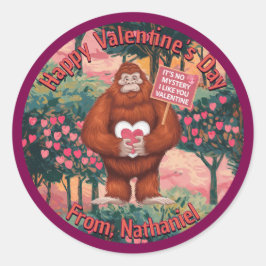 Sasquatch Valentijnse Sticker