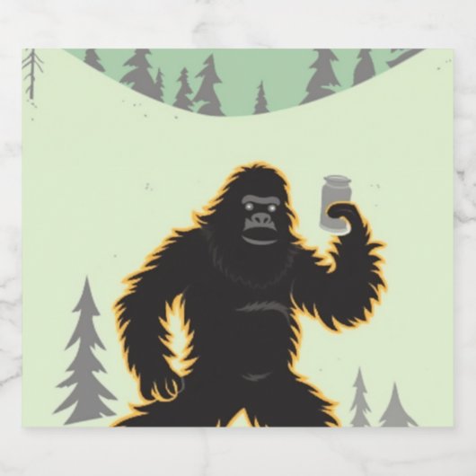 Sasquatch Verjaardag Bier Etiket (Enkel label)