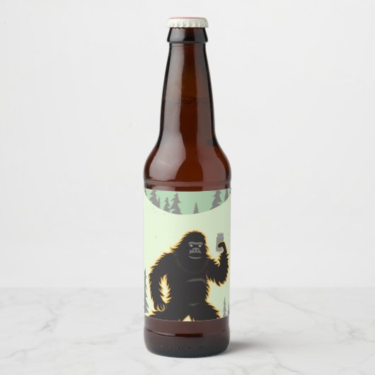 Sasquatch Verjaardag Bier Etiket (Voorkant)