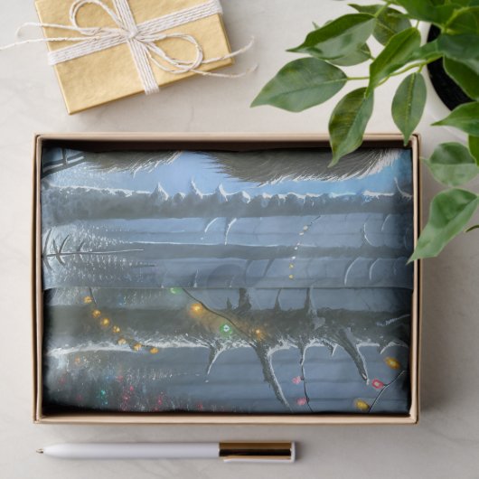 Sasquatch versiert kerstbomen grappig tissuepapier (Geschenk)