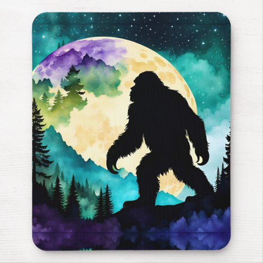 Sasquatch Volle maan op de Berg II Muismat (Voorkant)