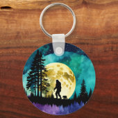 Sasquatch Volle Maan Sleutelhanger (Achterkant)