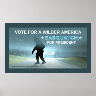 Sasquatch voor President Poster