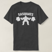 Sasquats Bigfoot Powerlift Sasquatch Squat Gym T-shirt (Design voorkant)