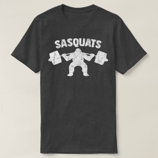 Sasquats Bigfoot Powerlift Sasquatch Squat Gym T-shirt (Design voorkant)
