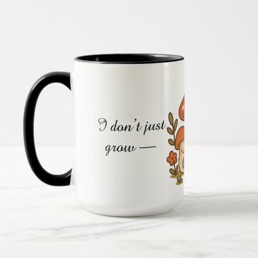 Sass And Gratitude Mushroom Coffee Mug (Gauche)