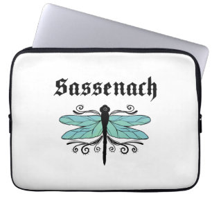 Sassenach Dragonfly Outlander Amber Blue Gift T-sh Laptop Sleeve