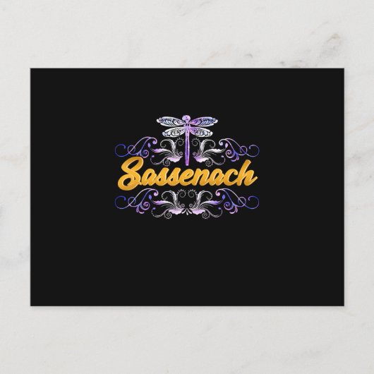 Sassenach Outlander Blue Dragonfly Briefkaart (Voorkant)