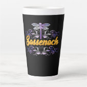 Sassenach Outlander Blue Dragonfly Latte Mok (Voorkant)