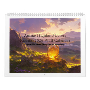 Sassenach-Stijl Schotse Anime Highland Liefhebbers Kalender