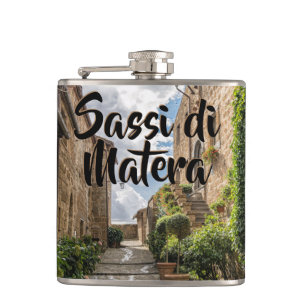 Sassi di Matera Italië klimop treden Heupfles