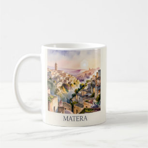 Sassi di Matera Reis Italië Grottenstad Aquarel Koffiemok