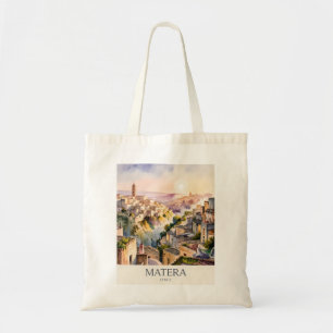 Sassi di Matera Reis Italië Grottenstad Aquarel Tote Bag