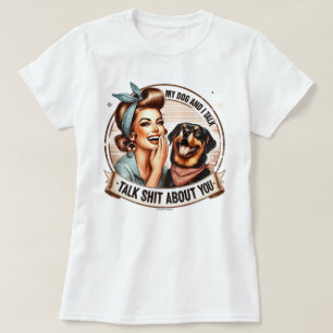 Sassig Retro Meisje T-Shirt – Mijn Hond en Ik