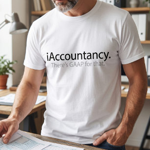 Sassige Accountant GAAP Grapjurk Tech Parodie T-shirt