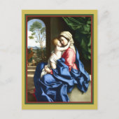 Sassoferrato Madonna en Child Embracing Briefkaart (Voorkant)