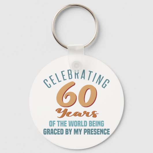 Sassy 60th Birthday Attitude Sleutelhanger (Voorkant)