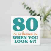 Sassy 80th Birthday Kaart (Staand voorkant)