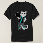 Sassy Alley Cat Bowling Team Backside T T-shirt (Design voorkant)