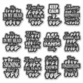 Sassy ASL Stickers - ASL Vibes (Voorkant)