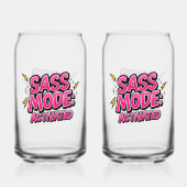 Sassy Attitude and Bold Pop Art Blikvorm Glas (Achterkant)