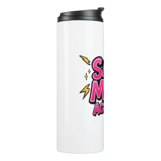 Sassy Attitude and Bold Pop Art Thermosbeker (Gedraaid links)