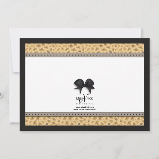 Sassy Beige Heels et Leopard Invitation (Dos)