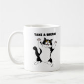 Sassy Black Cat Coffee Mug – Take a Break Reminder (Gauche)